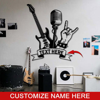 Personalized Rock N Roll Metal Wall Art, Signs For Rocker, Music Room Decor, Custom Name, Rock Lover, Rock Band Decor, Best Gift Ever Laser Cut Metal Signs Custom Gift Ideas