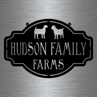 Metal Farm Sign , Goats Personalized Family Name Metal Sign Housewarming Gift Wedding Gift Personalized Gift Metal Wall Art, Laser Cut Metal Signs Custom Gift Ideas