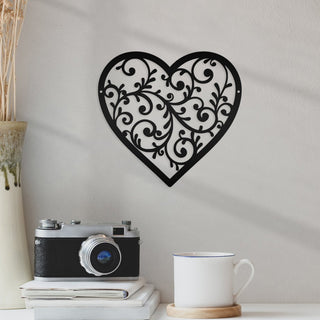 Decorative Scroll Heart Cut Metal Sign Laser Cut Metal Signs Custom Gift Ideas