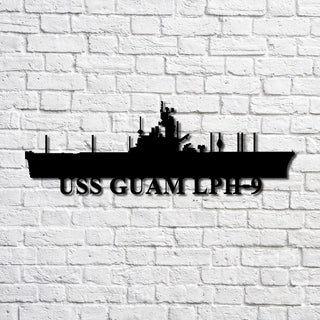 Uss Guam Lph9 Navy Ship Metal Art, Custom Us Navy Ship Cut Metal Sign, Gift For Navy Veteran, Navy Ships Silhouette Metal Art, Navy Home Decor Laser Cut Metal Signs Custom Gift Ideas