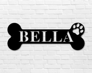 Custom Dog Name Sign, Personalized Dog Bones. Custom Dog Bones, Custom Metal Dog Bones, Personalized Metal Dog Bones Dog House Signs, Metal Laser Cut Metal Signs Custom Gift Ideas