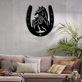 Horse Head Horseshoe Metal Sign Monogram Metal Shop Laser Cut Metal Signs Custom Gift Ideas