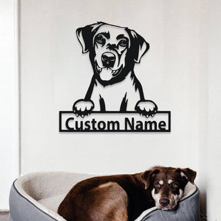 Personalized Labrador Retriever Dog Metal Sign, Custom Labrador Retriever Sign, Dog Lover Sign, Labrador Retriever Metal Yard Laser Cut Metal Signs Custom Gift Ideas