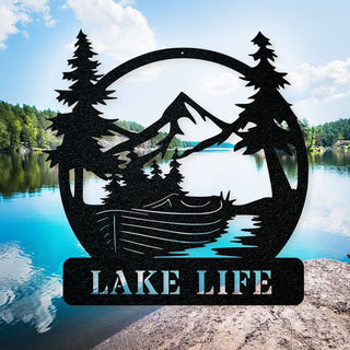 Boat Lake Life Cut Metal Sign Laser Cut Metal Signs Custom Gift Ideas