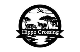 Hippo Metal Sign Laser Cut Metal Signs Custom Gift Ideas