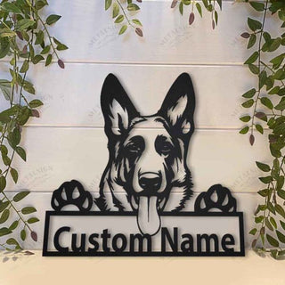 German Shepherd Personalized Metal Wall Decor, Cut Metal Sign, Metal Wall Art, Metal House Sign Laser Cut Metal Signs Custom Gift Ideas