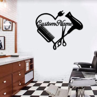 Hair Salon Metal Sign, Salon Opening Gift, Barber Hair Stylist Gift, Entry Salon Sign, Salon Sign, Custom Beauty Salon Sign Laser Cut Metal Signs Custom Gift Ideas