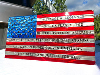 American Flag, American Flag Sign ,us Flag, Pledge Of Allegiance, American Flag Wall Sign Laser Cut Metal Signs Custom Gift Ideas