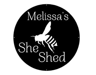 Bee, She Shed Signs, Large Garden Decor, Personalized Garden Sign, Birthday Gifts For Her, Gift For Women Laser Cut Metal Signs Custom Gift Ideas