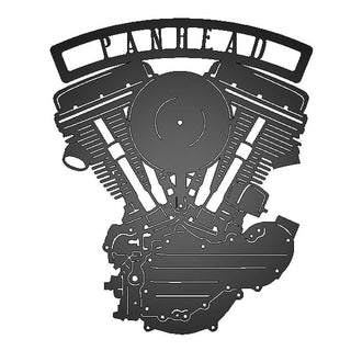 Panhead Engine Metal Garage Sign Biker Gift Motorcycle Engine Metal Wall Sign Work Shop Decor Motorcyclist Gift Home Bar Wall Hanging Laser Cut Metal Signs Custom Gift Ideas