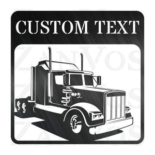 Semi Truck Monogram V5 Customized Metal Signs, Custom Metal Sign, Custom Signs, Metal Sign, Metal Laser Cut Metal Signs Custom Gift Ideas