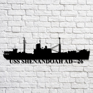 Uss Shenandoah Ad 26 Navy Ship Metal Art, Gift For Navy Veteran, Navy Ships Silhouette Metal Art, Navy Home Decor Laser Cut Metal Signs Custom Gift Ideas