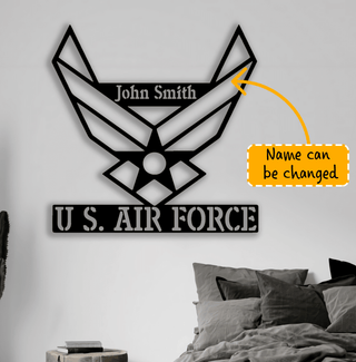 Personalized Air Force Soldier Metal Sign, Wall Decor, Custom Name Sign, Retirement Gift, Father's Day Gift, Best Gift Ever, Military Gift Laser Cut Metal Signs Custom Gift Ideas