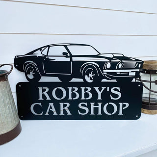 1969 Mustang Sports Car Name Plaque, Cut Metal Sign, Metal Wall Art, Metal House Sign Laser Cut Metal Signs Custom Gift Ideas