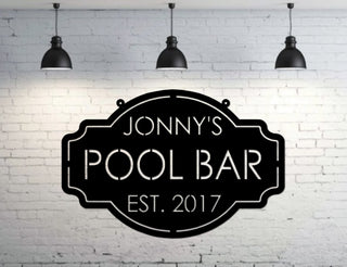 Personalized Vintage Metal Bar Sign Established Wall Decor Personalized Bar Sign Lounge Tap Laser Cut Metal Signs Custom Gift Ideas