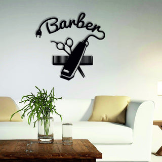 Barber Shop Beauty Hair Salon Personalized Cut Metal Sign Laser Cut Metal Signs Custom Gift Ideas