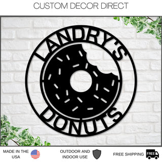 Donut Shop Sign, Personalized Donuts Sign, Donut Shop Decor, Custom Donut Shop Sign, Donut Stand Open Sign, Business Donut Sign Laser Cut Metal Signs Custom Gift Ideas