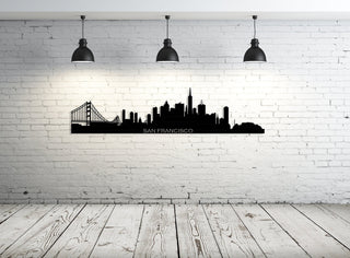 San Francisco City Silhouette Metal Wall Art, San Francisco Skyline Metal Wall Decor, Home Living Room Decoration, Wall Hangings,, Metal Laser Cut Metal Signs Custom Gift Ideas