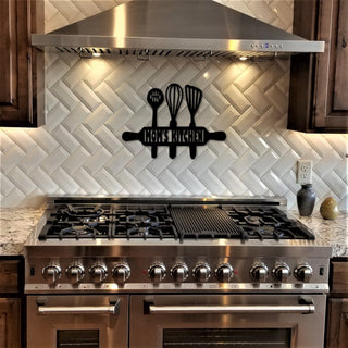 Mom's Kitchen Metal Wall Art, Metal Kitchen Decor, Mother's Day Gift For Mom Or Wife, Personalized Kitchen Decor, Dining Room Sign Laser Cut Metal Signs Custom Gift Ideas