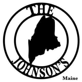 Maine State Monogram Cut Metal Sign, Wall Decor Metal Sign, Home Decor Metal Art Laser Cut Metal Signs Custom Gift Ideas