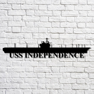 Uss Independence Navy Ship Metal Art, Custom Us Navy Ship Cut Metal Sign, Gift For Navy Veteran, Navy Ships Silhouette Metal Art, Navy Home Decor Laser Cut Metal Signs Custom Gift Ideas