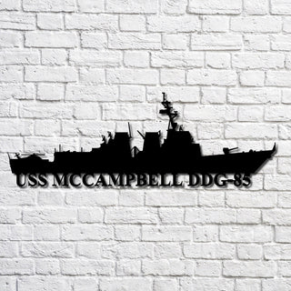 Uss Mccampbell Ddg85 Navy Ship Metal Art, Custom Us Navy Ship Cut Metal Sign, Gift For Navy Veteran, Navy Ships Silhouette Metal Art, Navy Home Decor Laser Cut Metal Signs Custom Gift Ideas