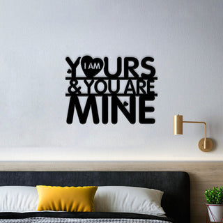 I Am Yours & You Are Mine Custom Metal Name Sign Nursery Wall Decor Kids Room Decor Custom Name Monogram Holiday Decor Laser Cut Metal Signs Custom Gift Ideas