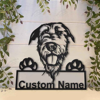 Irish Wolfhound Personalized Metal Wall Decor, Cut Metal Sign, Metal Wall Art, Metal House Sign Laser Cut Metal Signs Custom Gift Ideas