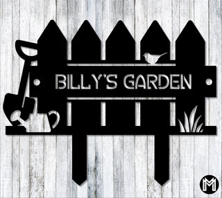 Custom Garden Sign, Garden Sign, Personalized Garden Sign, Garden, Garden Stake, Garden Art, Metal Yard Art, Outdoor Sign Laser Cut Metal Signs Custom Gift Ideas