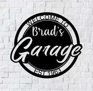 Personalized Garage Sign, Garage Metal Art, Garage Home Decor, Garage Sign Home Decor, Metal Wall Art, Laser Cut Metal Signs Custom Gift Ideas