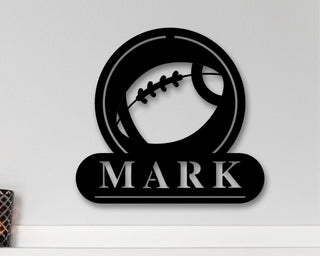 Christmas Gift, Personalized Metal Football Sign, Metal Football Wall Art, Football Sign, Birthday Present For Kid, Football , Metal Wal, Laser Cut Metal Signs Custom Gift Ideas