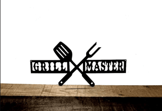 Grill Master Bbq Decor Barbecue Cut Metal Sign Laser Cut Metal Signs Custom Gift Ideas