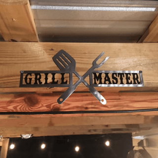 Grill Master Bbq Decor Barbecue Cut Metal Sign Laser Cut Metal Signs Custom Gift Ideas