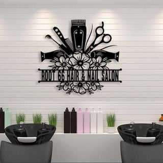 Hair And Nail Salon Personalized Metal Wall Art Cut Metal Sign Laser Cut Metal Signs Custom Gift Ideas