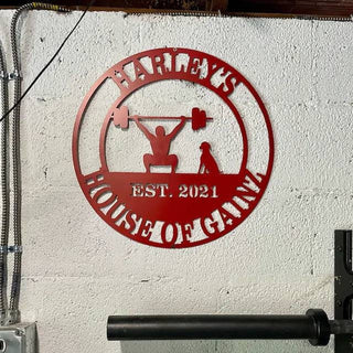 Gym Sign, Personalized Home Gym Sign, Custom Metal Gym Sign, Home Gym Sign, Cross Fit Sign, Gym Metal Sign, Metal Wall Art, Metal Sign Laser Cut Metal Signs Custom Gift Ideas