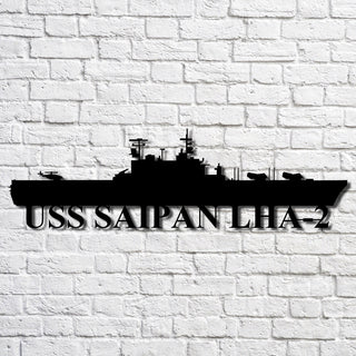 Uss Saipan Lha2 Navy Ship Metal Art, Gift For Navy Veteran, Navy Ships Silhouette Metal Art, Navy Home Decor Laser Cut Metal Signs Custom Gift Ideas