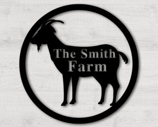 Goat Farm Metal Sign, Custom Goat Sign, Personalized Goat Barn Sign, Goat Metal Wall Art, Goat Farmer Gift, Farmhouse Decor, Goat Ranch Laser Cut Metal Signs Custom Gift Ideas