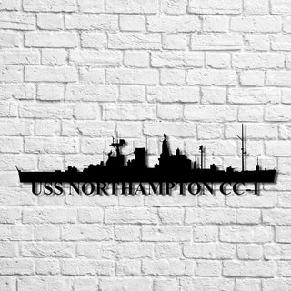 Uss Northampton Cc1 Navy Ship Metal Art, Gift For Navy Veteran, Navy Ships Silhouette Metal Art, Navy Home Decor Laser Cut Metal Signs Custom Gift Ideas