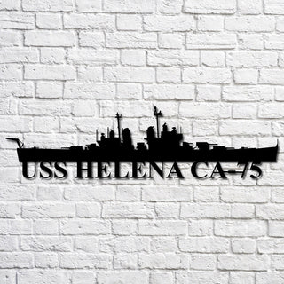 Uss Helena Ca75 Navy Ship Metal Art, Custom Us Navy Ship Cut Metal Sign, Gift For Navy Veteran, Navy Ships Silhouette Metal Art, Navy Home Decor Laser Cut Metal Signs Custom Gift Ideas