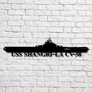 Uss Shangrila Cv38 Navy Ship Metal Art, Gift For Navy Veteran, Navy Ships Silhouette Metal Art, Navy Home Decor Laser Cut Metal Signs Custom Gift Ideas