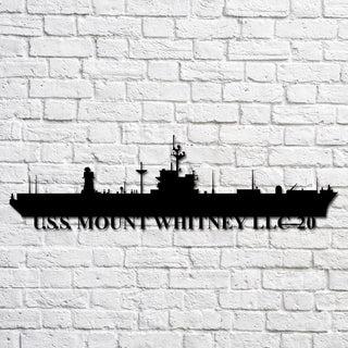 Aeticon PrintPrint U.s.s. Mount Whitney Llc20 Navy Ship Metal Art, Custom Us Navy Ship Cut Metal Sign, Gift For Navy Veteran, Navy Ships Silhouette Metal Art, Navy Home Decor Laser Cut Metal Signs Custom Gift Ideas