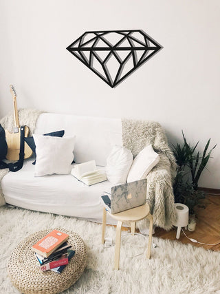 Geometric Diamond Wall Art Decor Cut Metal Sign Laser Cut Metal Signs Custom Gift Ideas