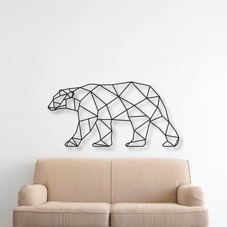 Bear Geometric Wall Art, Bear Wall Decor, Animal Decor, Metal Wall Decor, Living Room Decor, Gift For Bear Lover, Nursery Decor, Kids Room Laser Cut Metal Signs Custom Gift Ideas