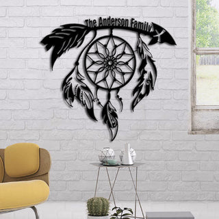 Dream Catcher Native American Personalized Metal Sign Laser Cut Metal Signs Custom Gift Ideas