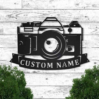 Personalized Photographer Monogram Metal Sign Art, Custom Photographer Metal Sign, Hobbie Gifts, Sport Gift, Birthday Gift Laser Cut Metal Signs Custom Gift Ideas