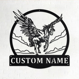 Custom Pegasus Metal Wall Art, Personalized Pegasus Name Sign Decoration For Room, Pegasus Home Decor, Custom Pegasus, Pegasus Metal Decor Laser Cut Metal Signs Custom Gift Ideas