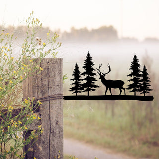 Deer, Whitetailed Deer Metal Tree Stake, Forrest Metal Sign Laser Cut Metal Signs Custom Gift Ideas