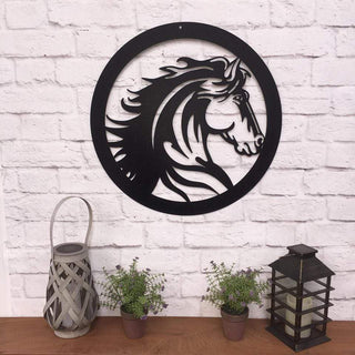 Elegant Horse Head Gate Entrance Sign, Cut Metal Sign, Metal Wall Art, Metal House Sign Laser Cut Metal Signs Custom Gift Ideas