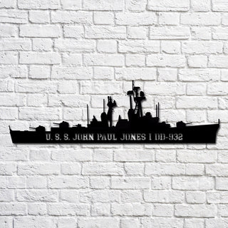 U.s.s. John Paul Jones I (dd932) Navy Ship Metal Art, Custom Us Navy Ship Cut Metal Sign, Gift For Navy Veteran, Navy Ships Silhouette Metal Art, Navy Home Decor Laser Cut Metal Signs Custom Gift Ideas