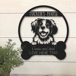 Brittany Dog Lovers Funny Personalized Metal House Sign Laser Cut Metal Signs Custom Gift Ideas